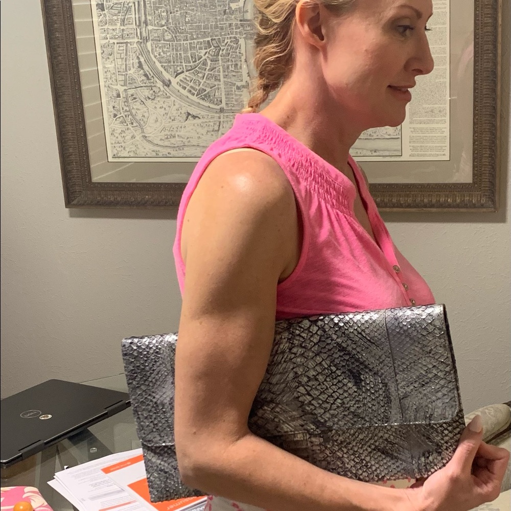 Carlos Falchi Python Evening Bag - image 3